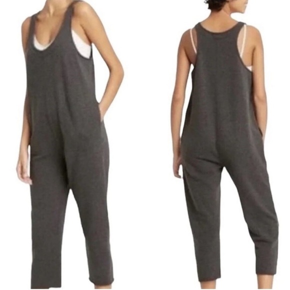 Colsie Pants - Colsie Grey Sleeveless Sweats Lounge Jumpsuit